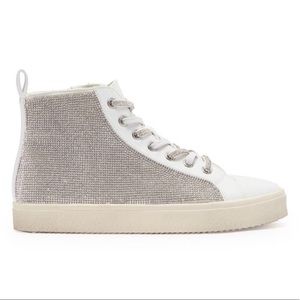 Steve Madden Bondi Rhinestone Hi Top Sneakers Size 8